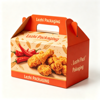 Cajas de Cartón para Pollo Frito y Palomitas con Asa, Personalizadas, Económicas, para Comida Rápida, Venta al por Mayor, ¡Gran Oferta!