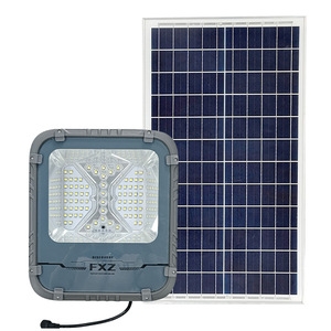 Projecteur solaire étanche IP67 avec 110 LED <span class=keywords><strong>5050</strong></span>, panneau solaire monocristallin 40W, batterie 3.2V 36AH, lumière extérieure - Product Image 1