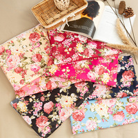 Vente flash Tissu imprimé fleuri 100% polyester peau de pêche pour textile de maison