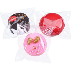 Sacs en cellophane transparents 3x3 pouces auto-adhésifs pour emballage de chocolats, oreos et macarons, lot de 100 - Product Image 1
