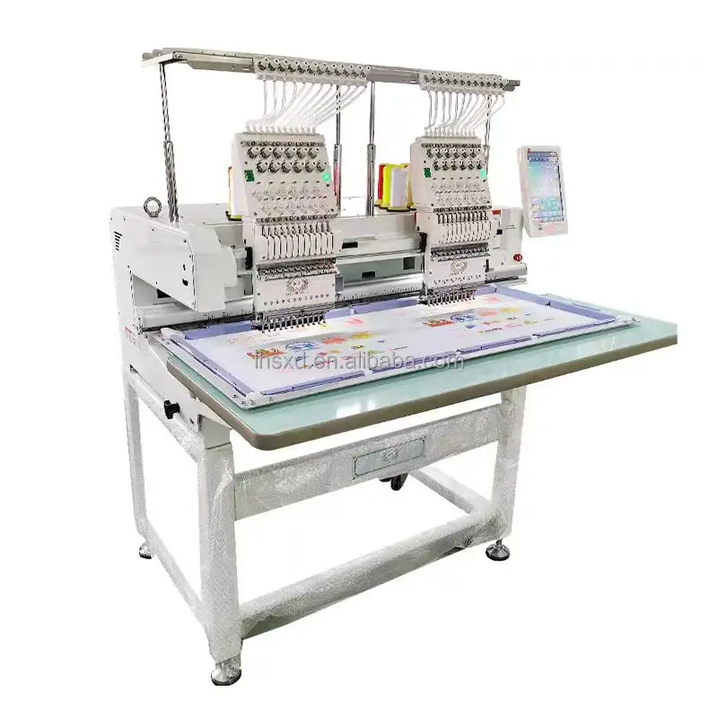 Máquina de bordar de 2 cabeças/máquina de fazer bordado/máquina de bordar computadorizada