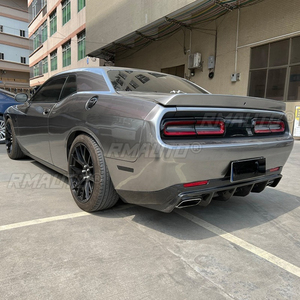 For Dodge Challenger 2018-2020 Real Carbon Fiber <b>Car</b> Rear Bumper Lip Splitter <b>Diffuser</b> Bumper Guard Protector Cover Accessories - Product Image 3