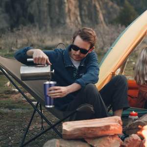 Gobelet isotherme en acier inoxydable à double paroi de 30 oz, tasse de voyage avec couvercle pour boissons froides et chaudes, noir - Product Image 6