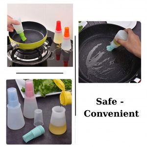Botella de Silicona para Aceite con Brocha, Dispensador Multicolor a Prueba de Fugas para Asar, Hornear y Cocinar - Product Image 3