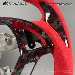 Volante Deportivo Personalizado de Fibra de Carbono Forjado Rojo con Pantalla LED para Infiniti G35 G35S G37 G37S Q60 IPL Q60S EX35 EX37 2007-2016 - Product Image 4
