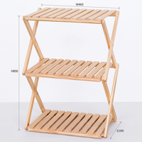 Organisateur de rangement pliable en bois Radiata – Étagère moderne et minimaliste pour économiser de l'espace, pour chaussures, vêtements et la maison