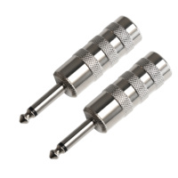Alliage de zinc métal grand trou 15MM 6.35mm 1/4 prise de connecteur Mono pour câble de microphone de guitare Audio