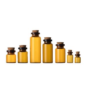 Viales de vidrio ámbar transparente al por mayor Tubo contenedor de madera para flores secas Tamaños 10ml 20ml 50ml 80ml 100mL 100% Vial de botella de vidrio - Product Image 5