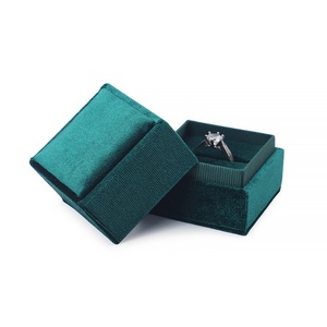 Luxury Square Velvet Jewelry <b>Gift</b> <b>Box</b> Lid and Base Premium High Quality Velvet Jewelry <b>Ring</b> Necklace Pendant Packaging <b>Box</b> - Product Image 4