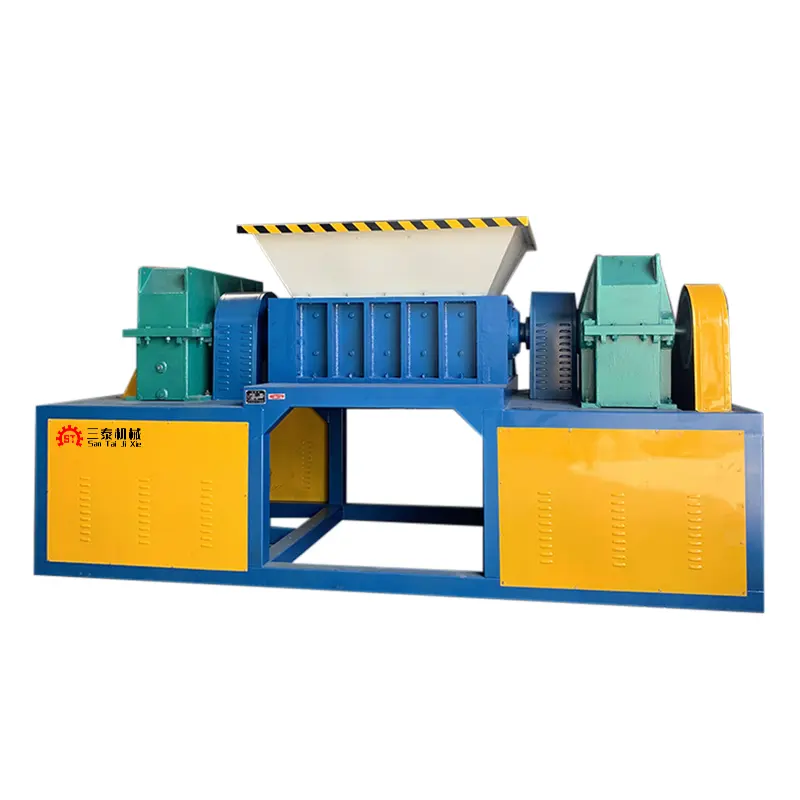 Afval Plastic Kokosnoot Crusher Kip Varkensvlees Been Been Dubbele As Shredder Afval Plastic Vat Crusher