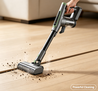 Aspirateur sans fil électrique OEM avec écran LED, filtre en mousse, faible bruit, portable, pour le nettoyage des sols à domicile