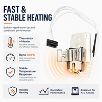 Kit Perakitan Pemanas Hotend Keramik Zirkonia Asli Bamboo Lab yang Ditingkatkan untuk A1/A1 Mini, 350 ° Tahan Suhu Tinggi