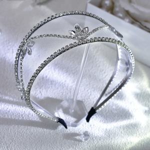 ที่คาดผมกำมะหยี่มุกสไตล์เกาหลีแบบย้อนยุค  สำหรับเจ้าสาวและงานปาร์ตี้  พร้อมตกแต่งได้ตามต้องการ - Product Image 4