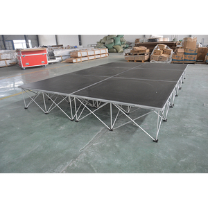 Đám Cưới Giai Đoạn 4X4 Boong <span class=keywords><strong>X</strong></span>ách Tay Sân Khấu Có Thể Gập Lại Chân Sân Khấu Nền Tảng Màu Đen - Product Image 3