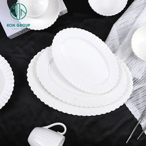 <span class=keywords><strong>Vajilla</strong></span> ovalada de porcelana blanca de <span class=keywords><strong>melamina</strong></span> al por mayor, plato de servicio de comida de 10/12/14 pulgadas para restaurante, <span class=keywords><strong>vajilla</strong></span> de hospitalidad - Product Image 2