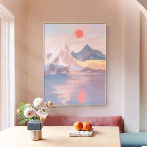Quadro su Carta con Effetto Spray, Stile Nordico '<span class=keywords><strong>Sunrise</strong></span>', Paesaggio Fresco e Popolare su Instagram, Tema Spiaggia con Velieri, Design di Nicchia Lusso Leggero per Soggiorno e Ingresso - Product Image 3