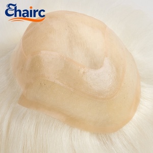 Prothèse capillaire pour homme prête à être expédiée, en stock, livraison rapide, 100% cheveux humains, base fine 0,04-0,06 mm - Product Image 3