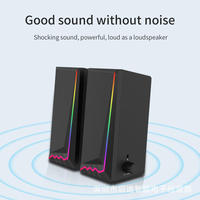 E-1064 Kabelgebundener Subwoofer Hochwertige E-Sports Gaming-Lautsprecher RGB-Beleuchtung USB-Anschluss Plug & Play Desktop Laptops Kunststoff