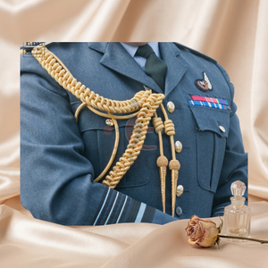Aiguillettes en fil métallique uniforme cordon d'épaule défilé de cérémonie en soie coton avec des pointes unies lanières de robe de mode faites à la main - Product Image 1