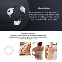KONBEST Thérapie par lumière rouge portable 19 LED avec massage par vibration rechargeable 5W 450mAh 660nm 850nm Corps entier