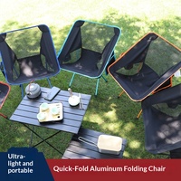 Chaise pliante portable d'extérieur en alliage d'aluminium, chaise lune, chaise de pêche, chaise de camping, chaise de barbecue, chaise de voyage autonome avec dossier latéral