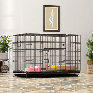 Animaux de compagnie autres Cages en acier inoxydable <span class=keywords><strong>Cage</strong></span> transporteurs fil pour maisons vente grand chat chenil métal extérieur chien clôture métal - Product Image 5