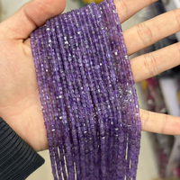 Perles en pierres précieuses naturelles facettées carrées en gros, 3 mm, rubis, jade et aventurine, perles en vrac pour la fabrication de bijoux et les fournitures d'artisanat DIY
