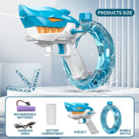 Nouveau pistolet à eau électrique à anneau polymère de requin électrique jouet haute capacité été éclaté pistolet à eau