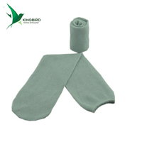 Chaussettes longues décontractées en polyester pour l'automne, respirantes, écologiques, biodégradables, avec motif à pois antidérapant, bordure tissée jetable et logo