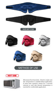 Masker Mata pemanasan microwave biji Flaxseed 3D Premium-bantal mata kompres beraroma Lavender untuk tidur - Product Image 2