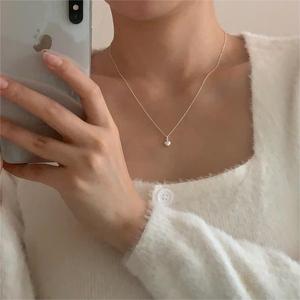 Collier avec pendentif cœur en argent S925 de haute qualité, bijoux en argent simple et original, collier élégant et raffiné pour femmes - Product Image 3