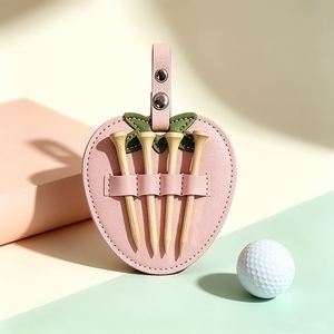 Stylish PU Leather Handmade Embossed Fruit-shaped Golf Tee Holder Golf Accessories Golf Tee Organizer Belt Promotional <b>Gift</b> - Product Image 4