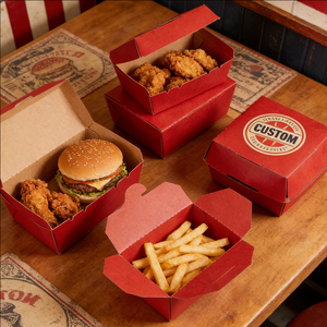 Custom Luxury Food <b>Packaging</b> Paper Boxes for Restaurant Disposable Custom Paper Food Box - Product Image 1