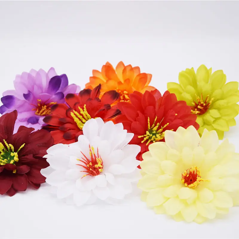 Wholesale 11センチメートルArtificial Flower Head Gerbera Flower Wall Wreath Decoration