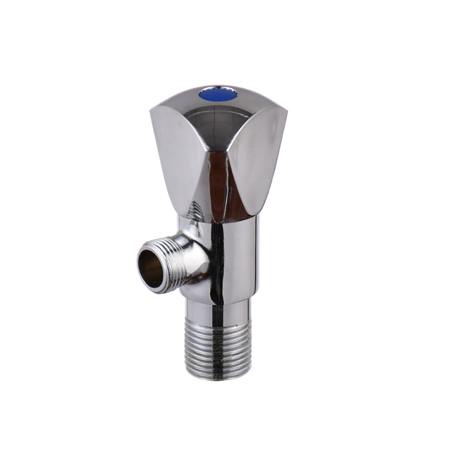 High Quality Stainless Steel 1/2 to 3/8 Angle Valve Wholesale Chrome Plated Angle Stop Valve