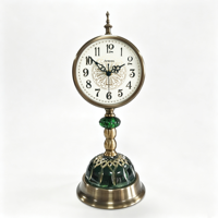 Horloge de table en verre artisanal de luxe rétro Armens 6802-1, ornements pour la maison américaine, horloge à quartz