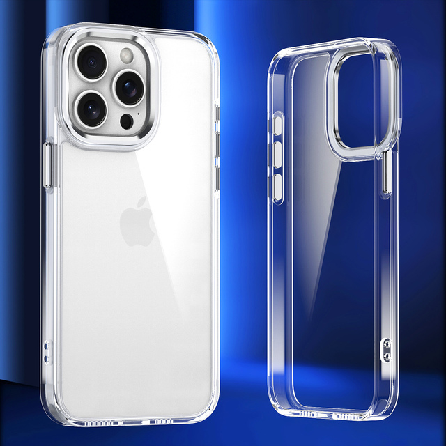 Anti Collision Three Layer Shield Phone Protect Cover Never Yellow Slim Transparent Mobile Phone Case for Iphone 15 16 Series