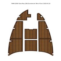 Tapis de pont en mousse EVA imitation teck pour Sea Ray 260 Sundancer 1999-2004, style SeaDek MarineMat, auto-adhésif