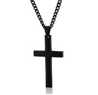 Collier pendentif croix et flèche plaqué or 18 carats poli miroir, style hip-hop chrétien, pour hommes et femmes, idéal pour les cadeaux de fête - Vente en gros
