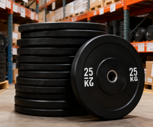 Discos de Pesas de 25 Kg para <span class=keywords><strong>Gimnasio</strong></span>, Placas de 10 Kg de Grado Comercial, Platos de 10 kg, Platos Bumper de 20 kg, Kit de Caucho Negro para Levantamiento de Pesas - Product Image 1