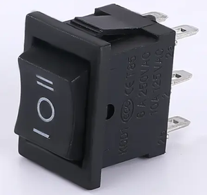 Tùy chỉnh kcd loạt/Loại đen Rocker chuyển đổi công tắc nguồn ON-OFF <span class=keywords><strong>3</strong></span>/ba vị trí 6/sáu pins 6a250v - Product Image 5