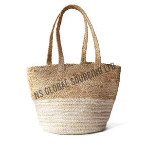 Sac fourre-tout en jute élégant pour femme, fabriqué à la main avec un matériau en jute solide, idéal pour les sorties décontractées, le travail ou comme cadeau durable - Product Image 1