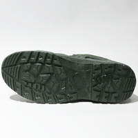 Bottes tactiques mi-hautes pour l'extérieur - Légères, respirantes, antidérapantes, semelle intermédiaire en caoutchouc PU, résistantes aux taches, en daim, à lacets pour la randonnée