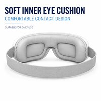 Masque de massage oculaire sans fil personnalisé avec pression d'air, compresse chaude, vibration, musique, design pliable et rechargeable par USB