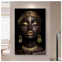 Arte de Pared Nórdico de Belleza Femenina Negra, Decoración para Sala de Estar, Impresiones HD de Mujeres Africanas, Pósters, Cuadros, Figuras Decorativas