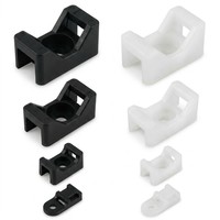 Support de fixation pour serre-câble en nylon de type selle, support de fixation pour câble blanc/noir pour la gestion des câbles