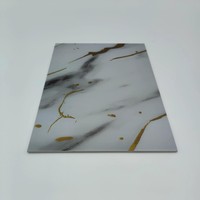 Panneaux muraux en PVC flexible, légers, imperméables, effet marbre brillant 3 mm, très demandés, pour projets de bricolage à domicile