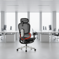 Chaise de bureau ergonomique moderne de qualité supérieure avec support lombaire réglable et base pivotante