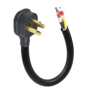 Câble d'alimentation NEMA 14-30P avec fils nus, cordon de sèche-linge à 4 broches avec bornes à broches / embouts de câblage, remplacement pour chargeur EV - Product Image 1