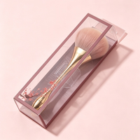 Maßgefertigte Halbtransparente PVC-Verpackungsbox mit Haken, PET Make-up Pinsel Puderpinsel Plastikbox, Kann mit Logo Bedruckt Werden